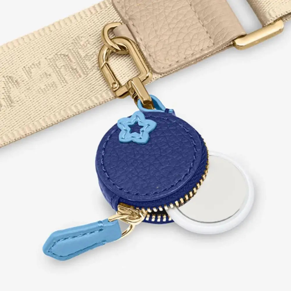 Cute Fruit Coin Purse Keychain | Cherry Blueberry PU Leather