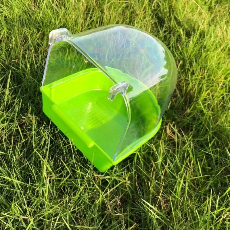 1pc transparent hanging bird hanging bathtub, parrot cage bird bathtub, clear view bird cage accessories, bird bath products Peaceful Pleasures Health and Wellness