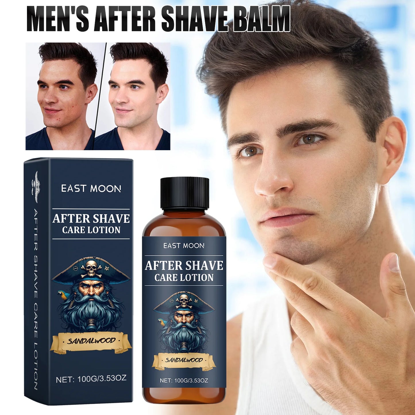 East Moon Men's After Shave Balm – Hydrating Post-Shave Cream