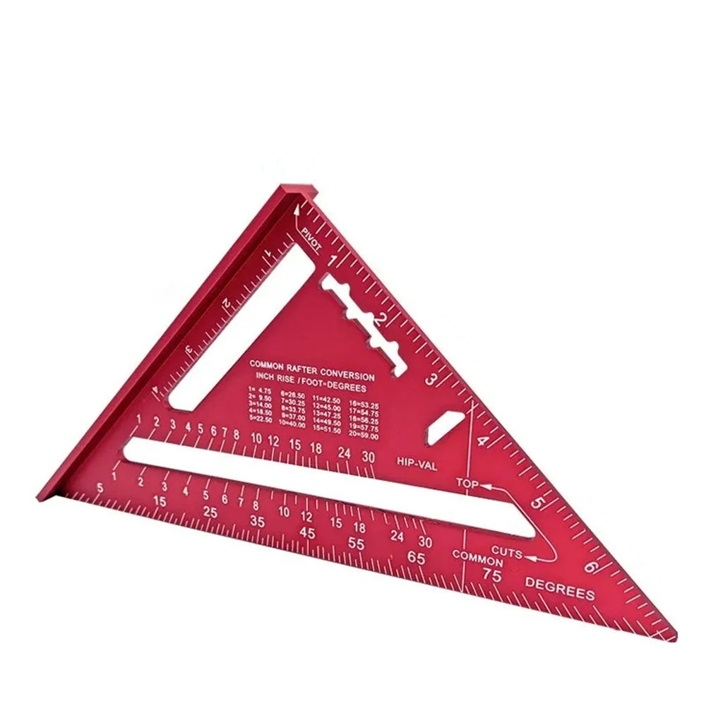 7" Aluminum Speed Square Triangle Ruler | Metric & Imperial