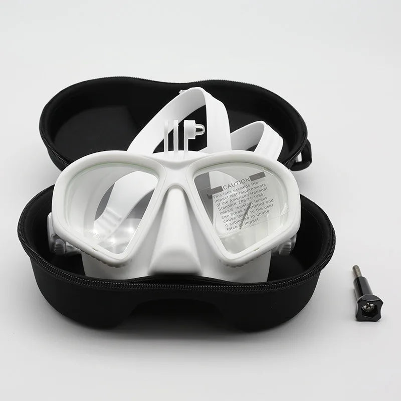 Pro Low-Volume Freediving Snorkel Mask with Camera Mount