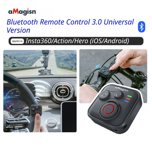 AMagisn Bluetooth Shutter Remote – Insta360, GoPro & DJI Camera Bluetooth Remote Oasis Select