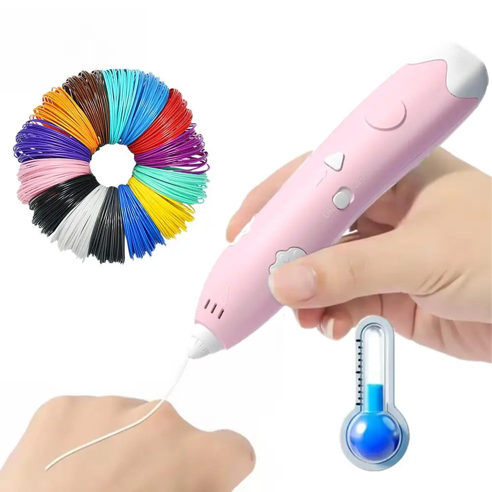 Smart DIY 3D Printing Pen Graffiti Drawing Toy Low-temperature
