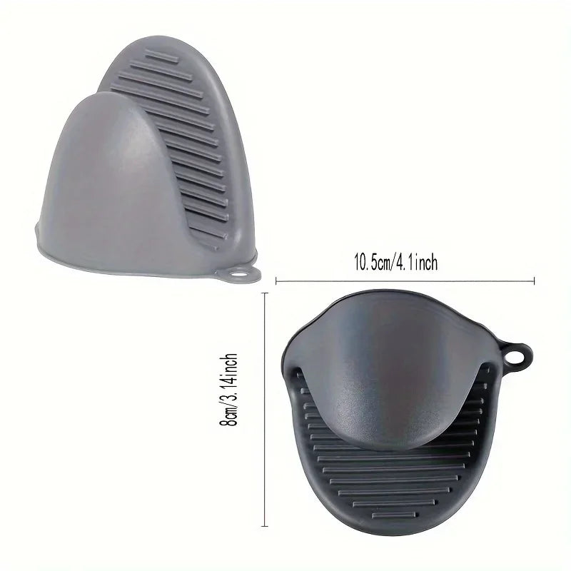 2-Pack Silicone Oven Mitts | Heat-Resistant Mini Pot Holders