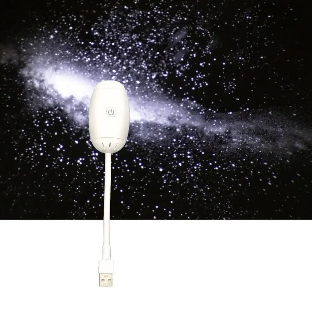 LED Car Atmosphere Projector Light Mini Galaxy Starry Sky Ambient Lamp Romantic Saturn Star Light for Bedroom Car Roof Decor Peaceful Pleasures Health and Wellness White Galaxy