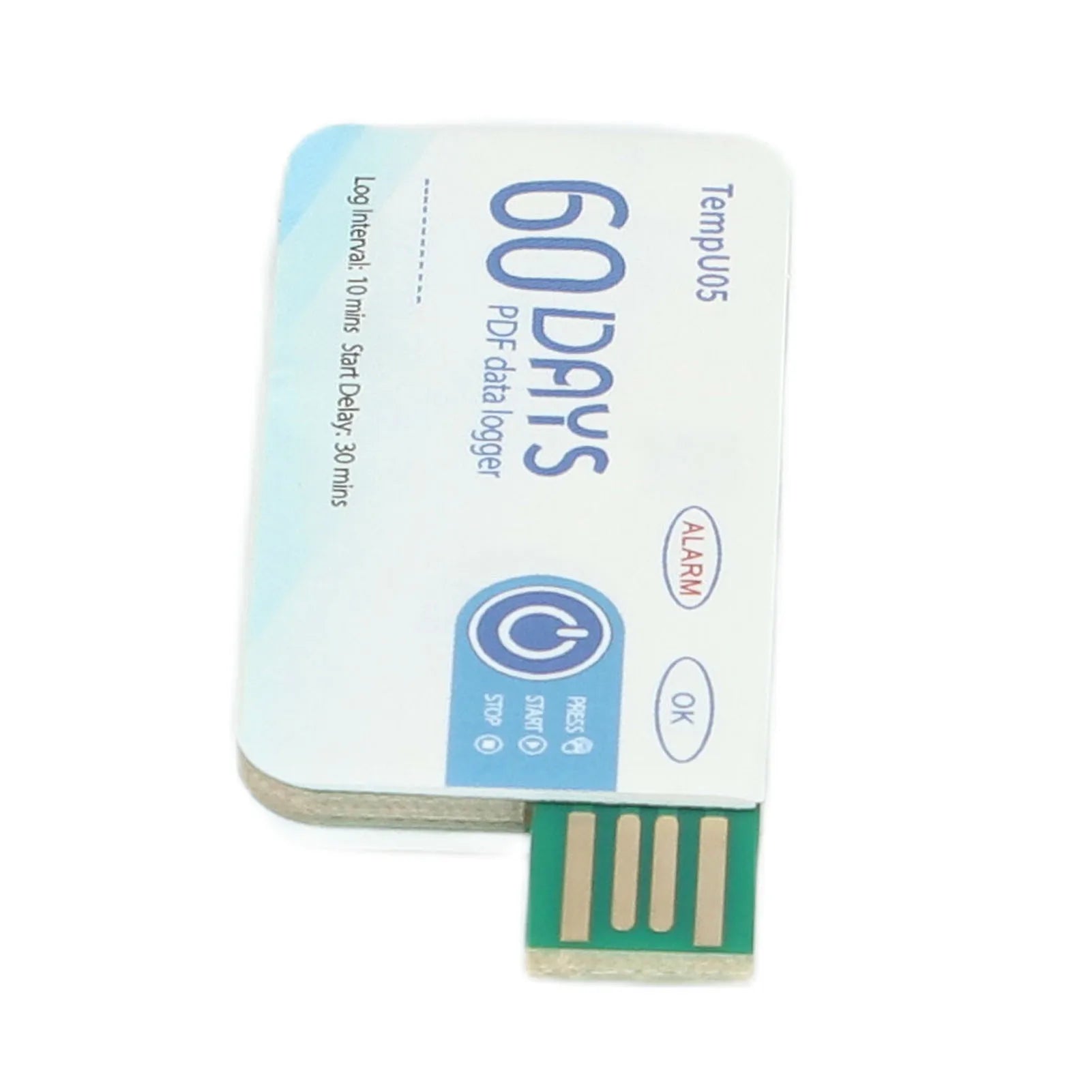 USB Temperature Data Logger TempU05 Single Use Temperature Data Logger Disposable USB Temperature Recorder PDF Report Peaceful Pleasures Health and Wellness