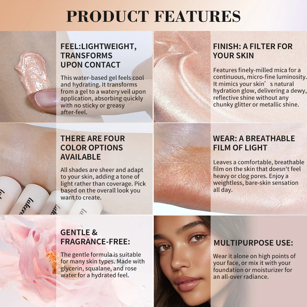 Pre Makeup Brightening Essence Deep Moisturizing Long Lasting Brightening Skin Used for All Skin Types Mixed Use with Cosmetics Peaceful Pleasures Health and Wellness