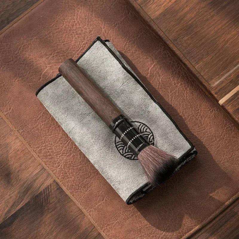 Zen Tea Towel | Absorbent Cotton Suede Teaware Cloth Pad Tea Table Cloth Peaceful Pleasures Health and Wellness