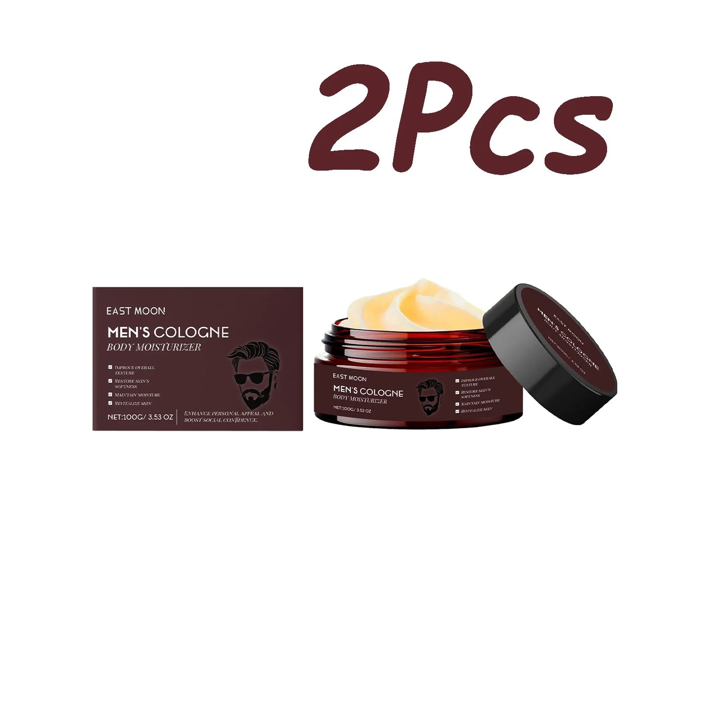 Men's Cologne Body Moisturizer – Woody Scent & Deep Hydration Peaceful Pleasures Health and Wellness 200g Boxed