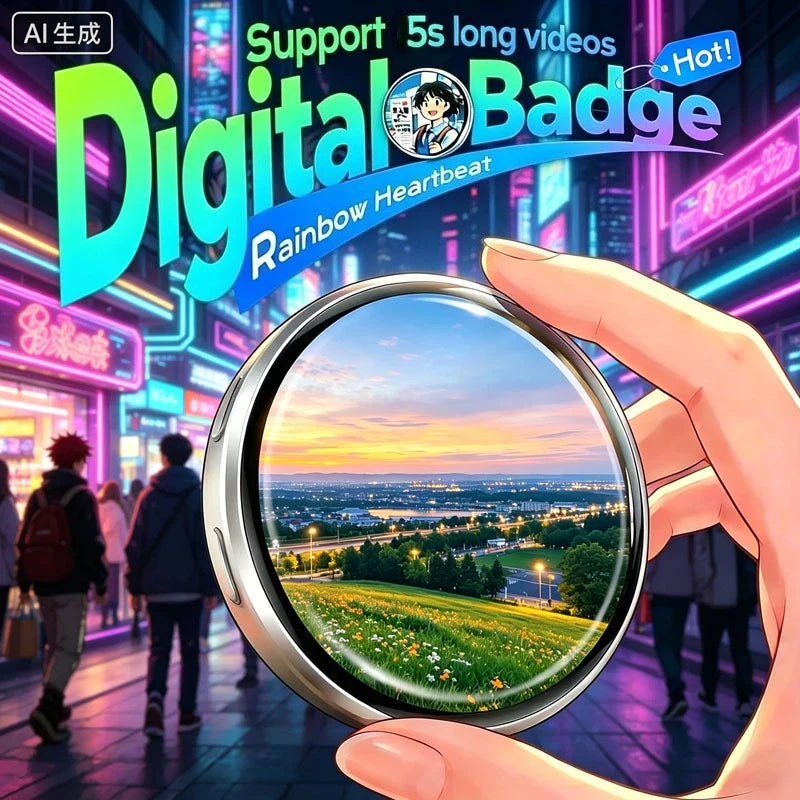 HD Touch Screen Smart Digital Badge – GIF & Video Display