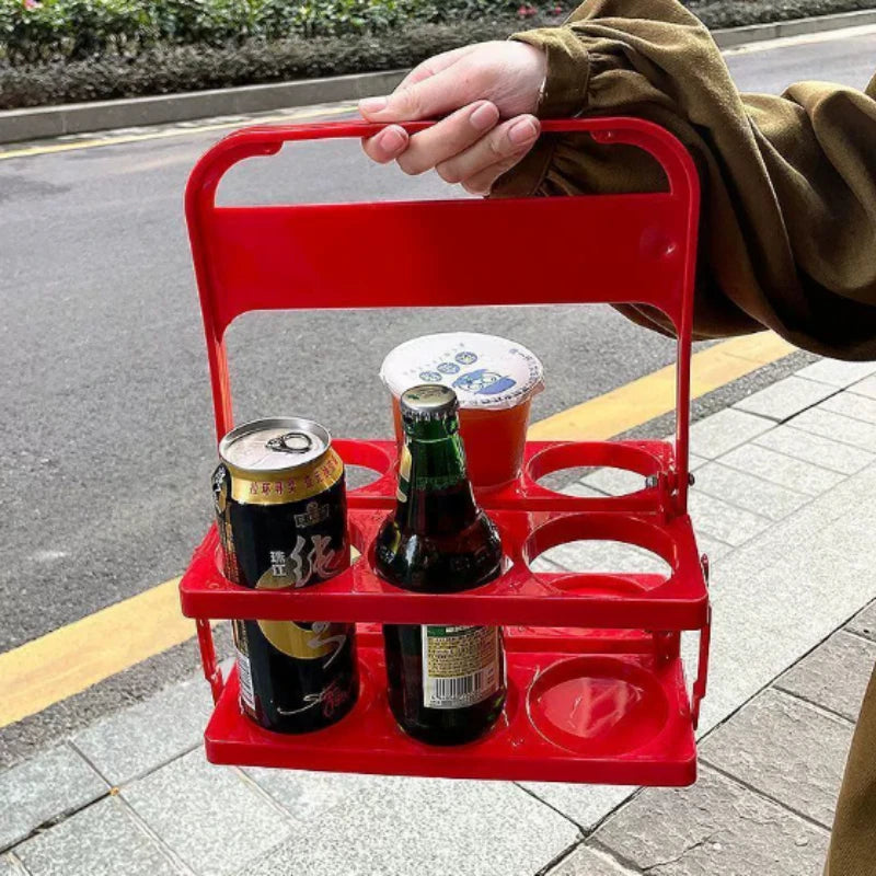 Portable Foldable Plastic Beer Rack Durable Cup Organizer Wine Rack Beer Bottle Holder Beverage Basket Reusable Cocktail Rack Peaceful Pleasures Health and Wellness