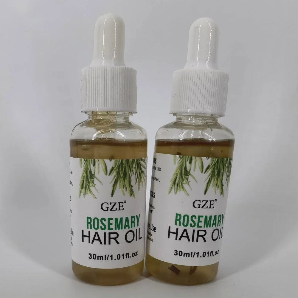GZE Rosemary Oil for Hair & Scalp – All Types, 2×30ml Rosemary Scalp Hair Oil Peaceful Pleasures Health and Wellness GZE251-2