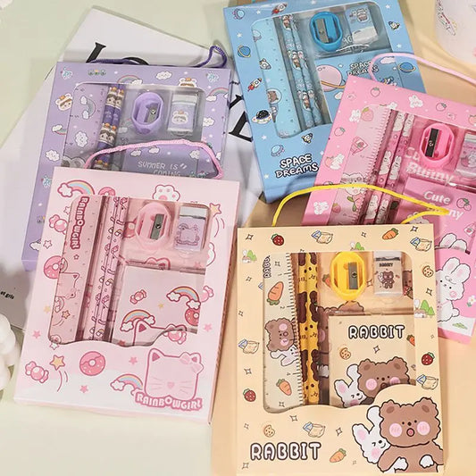 6-Piece Student Stationery Gift Set – Pencil, Eraser & More Stationery Gift Set Oasis Select