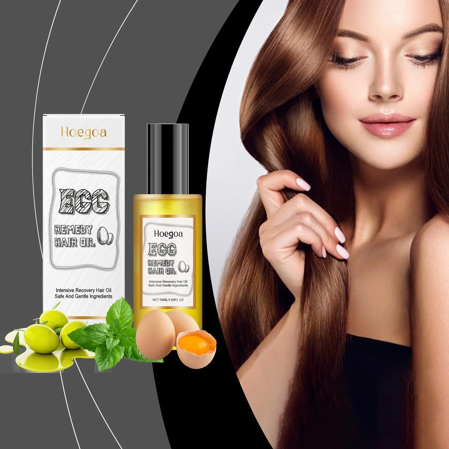 HOEGOA Egg Remedy Hair Oil – Smooth, Nourish & Repair 50ml