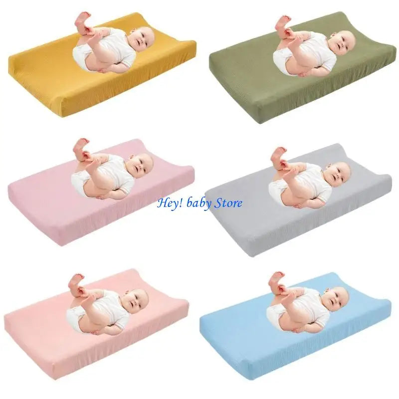 Muslin Diaper Changing Pad Cover – Soft, Breathable & Unisex