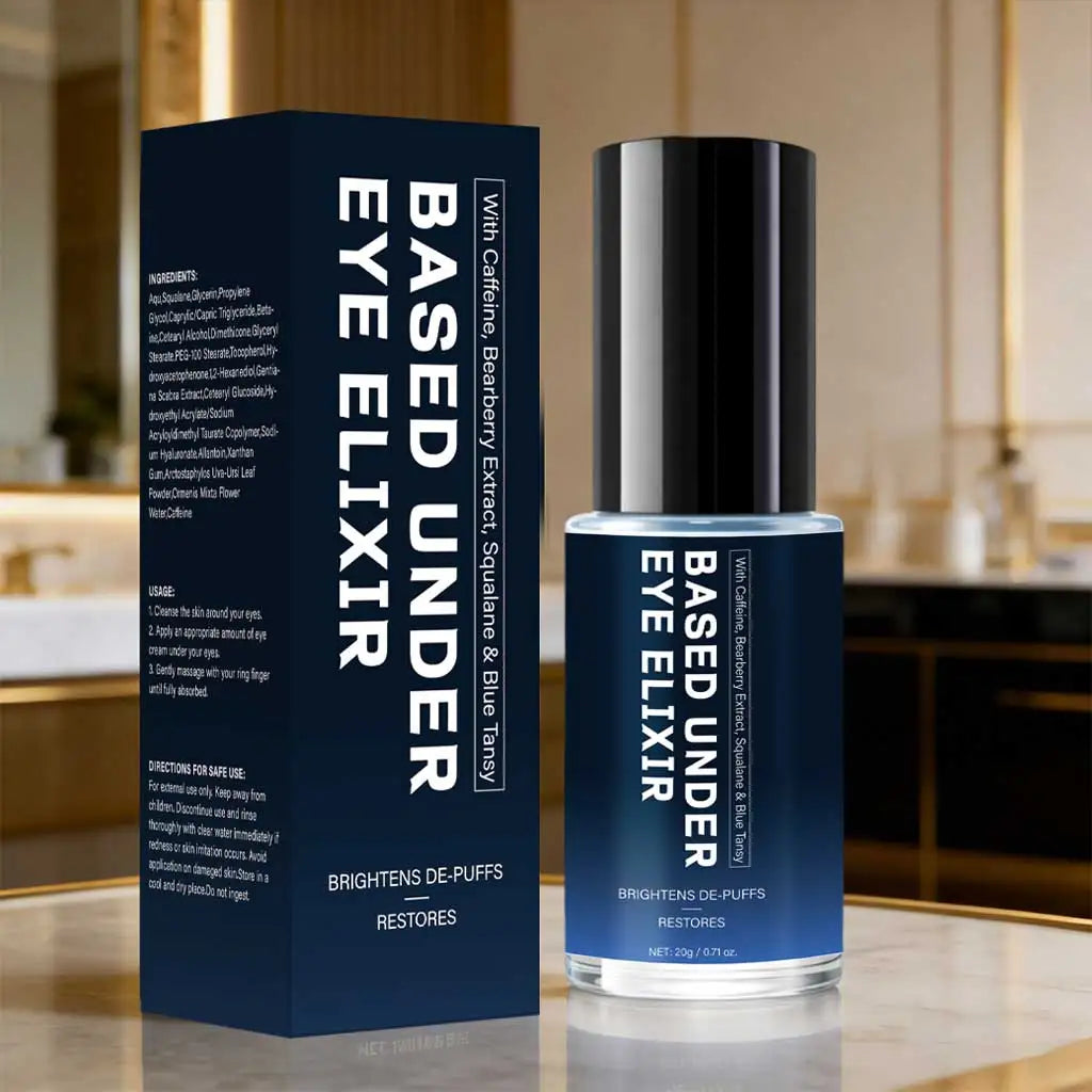 Caffeine Under Eye Elixir, Brightens, De-Puffs & Revitalizes Under Eyes ,24H De-puffing Eye Serum for Dark Circles & Fine Lines Peaceful Pleasures Health and Wellness