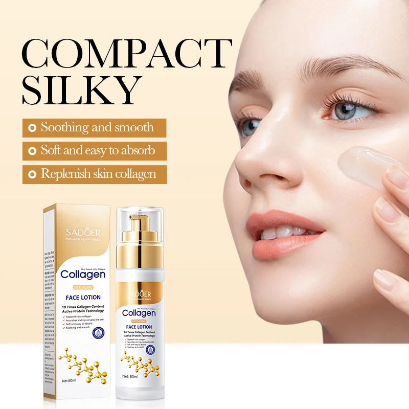 SADOER Collagen Facial Serum Face Lotion Moisturizing Face Emulsion Oil Control Water Replenishment Refreshing Facial Essence Peaceful Pleasures Health and Wellness Default Title