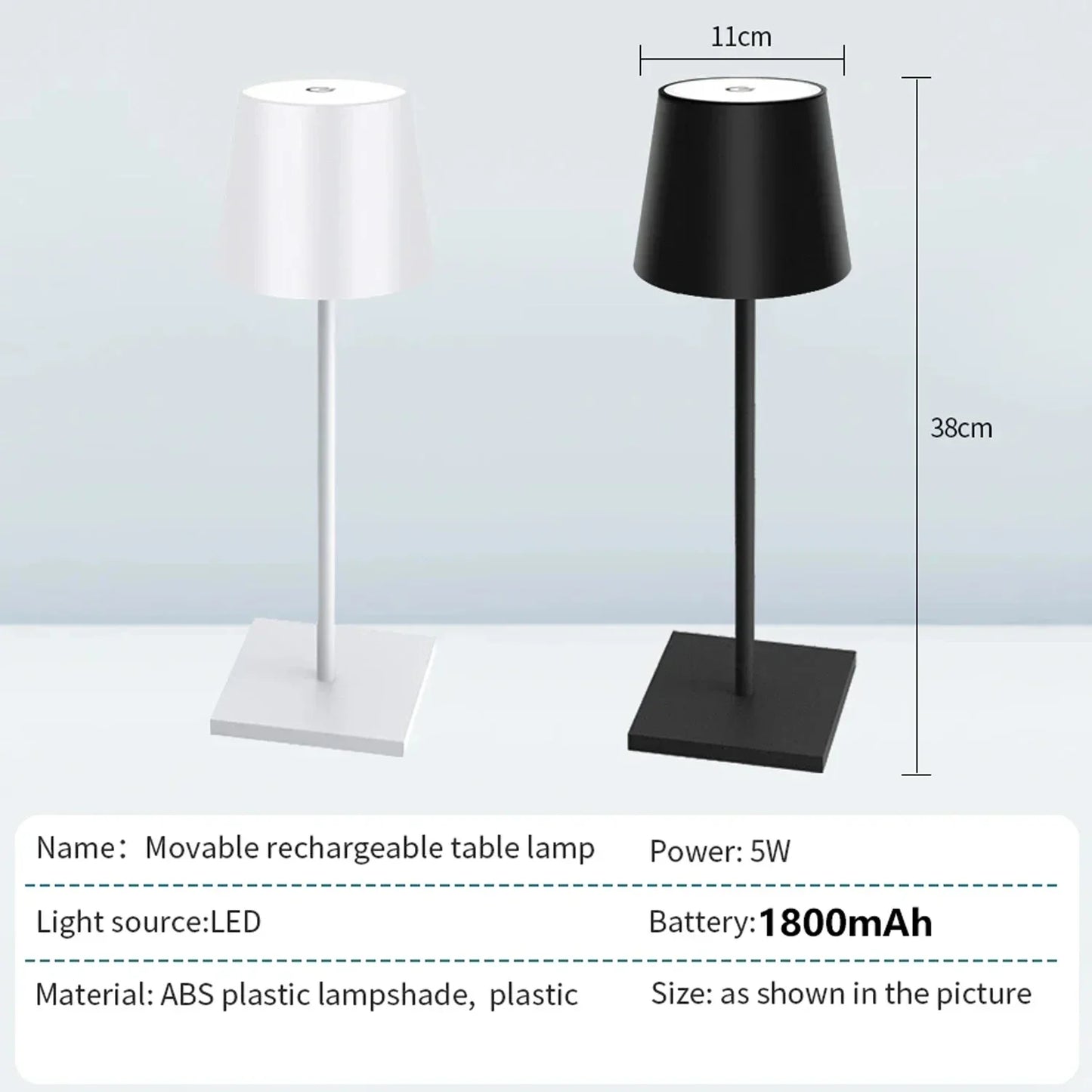 Rechargeable Table Lamp LED Touch Sensor Desktop Night Light Wireless Reading Lamp for Restaurant Hotel Bar Bedroom Decor Light Peaceful Pleasures Health and Wellness