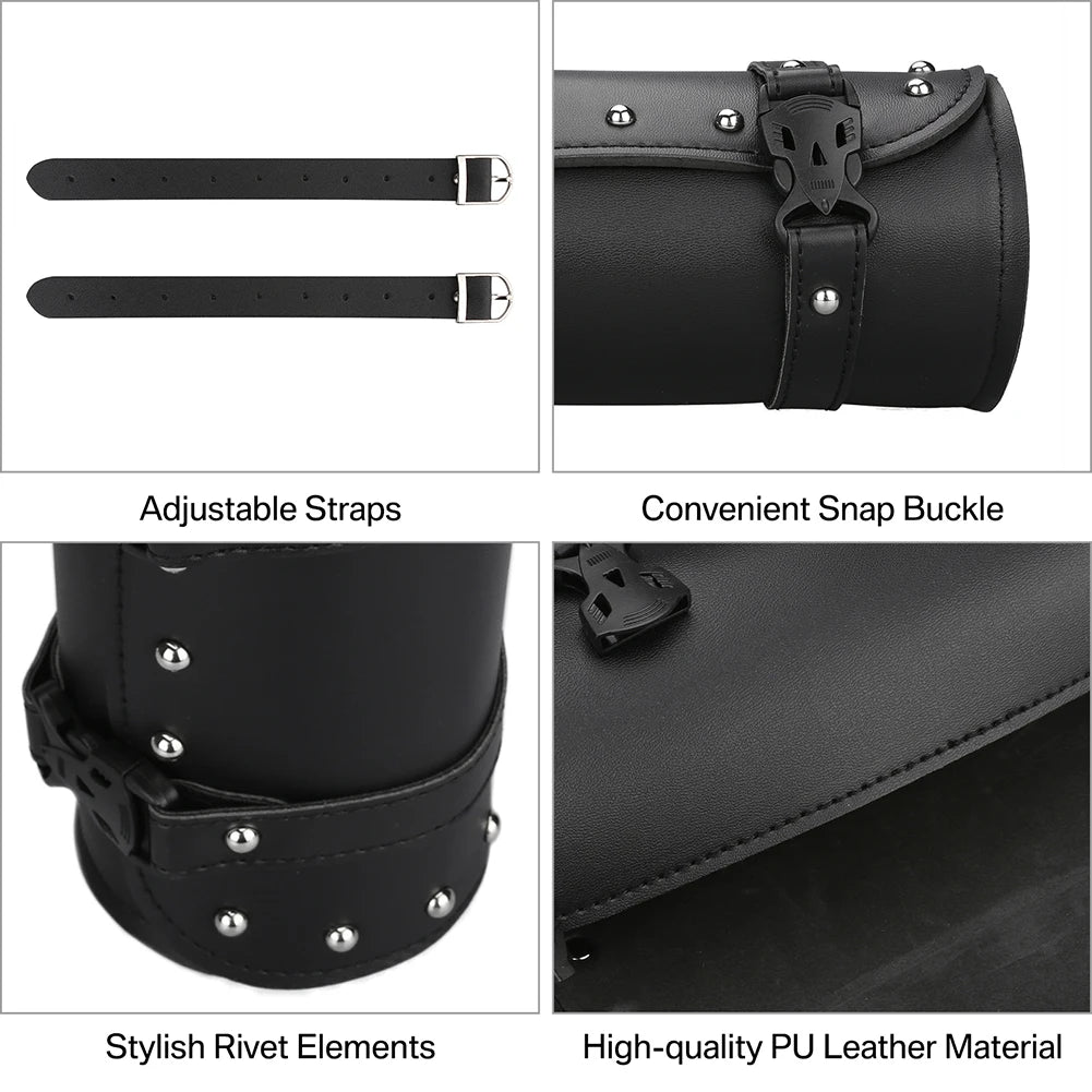 6 Style Motorcycle Tool Bag Waterproof PU Leather Universal Saddlebag Front Fork Handlebar Bags Luggage Storage Pouch For Harley Peaceful Pleasures Health and Wellness