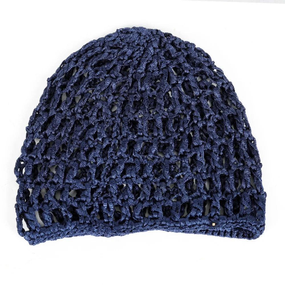 Hollowout Crochet Turban Cap – Breathable Mesh Wig Hat