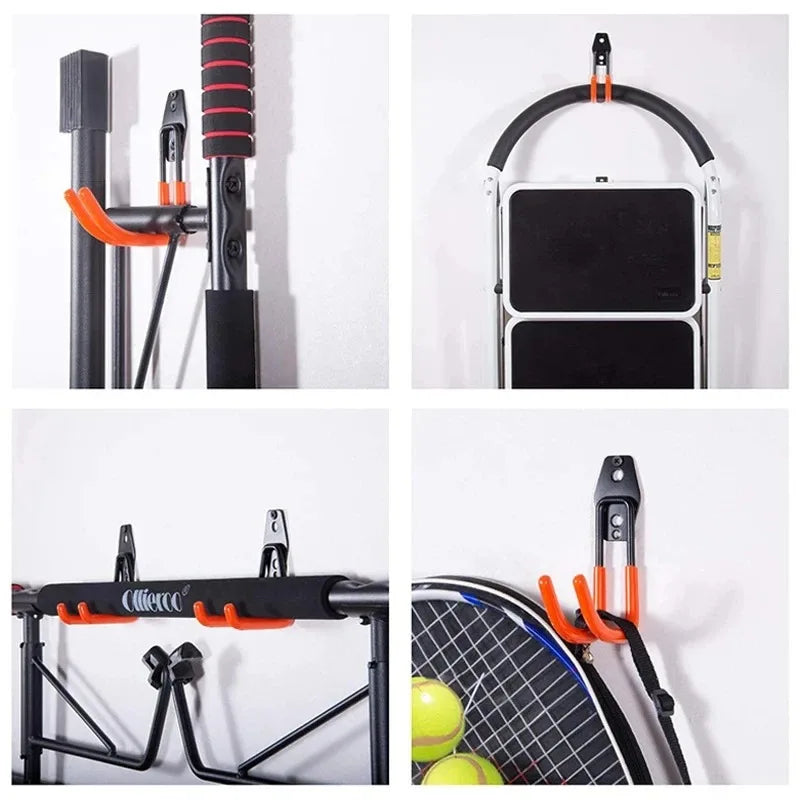 Heavy Duty Metal Hook Garage Organizer Wall Mount Bicycle Hanger Hooks Wall Mount Anti-slip Storage Hook For Ladders Garden Tool Peaceful Pleasures Health and Wellness