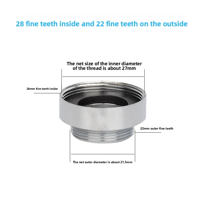 Faucet Thread Adapter 16–32mm Internal & External Fine Tooth
