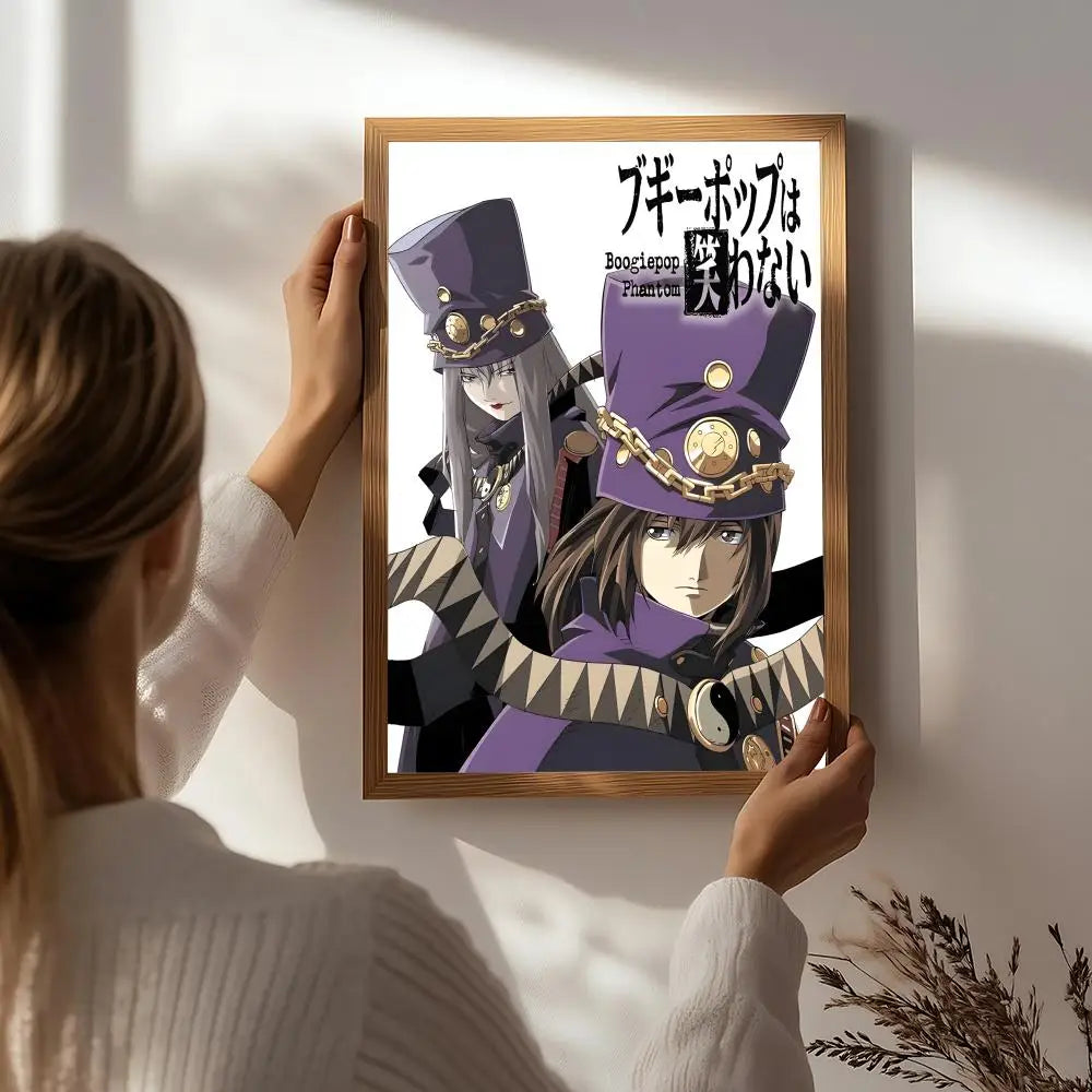 Anime B-Boogiepop and Others Poster HD Self Adhesive Waterproof Wall Art Ideal for Home Office Dorm Bedroom Great Gift Peaceful Pleasures Health and Wellness White1 30X40cmNoframe