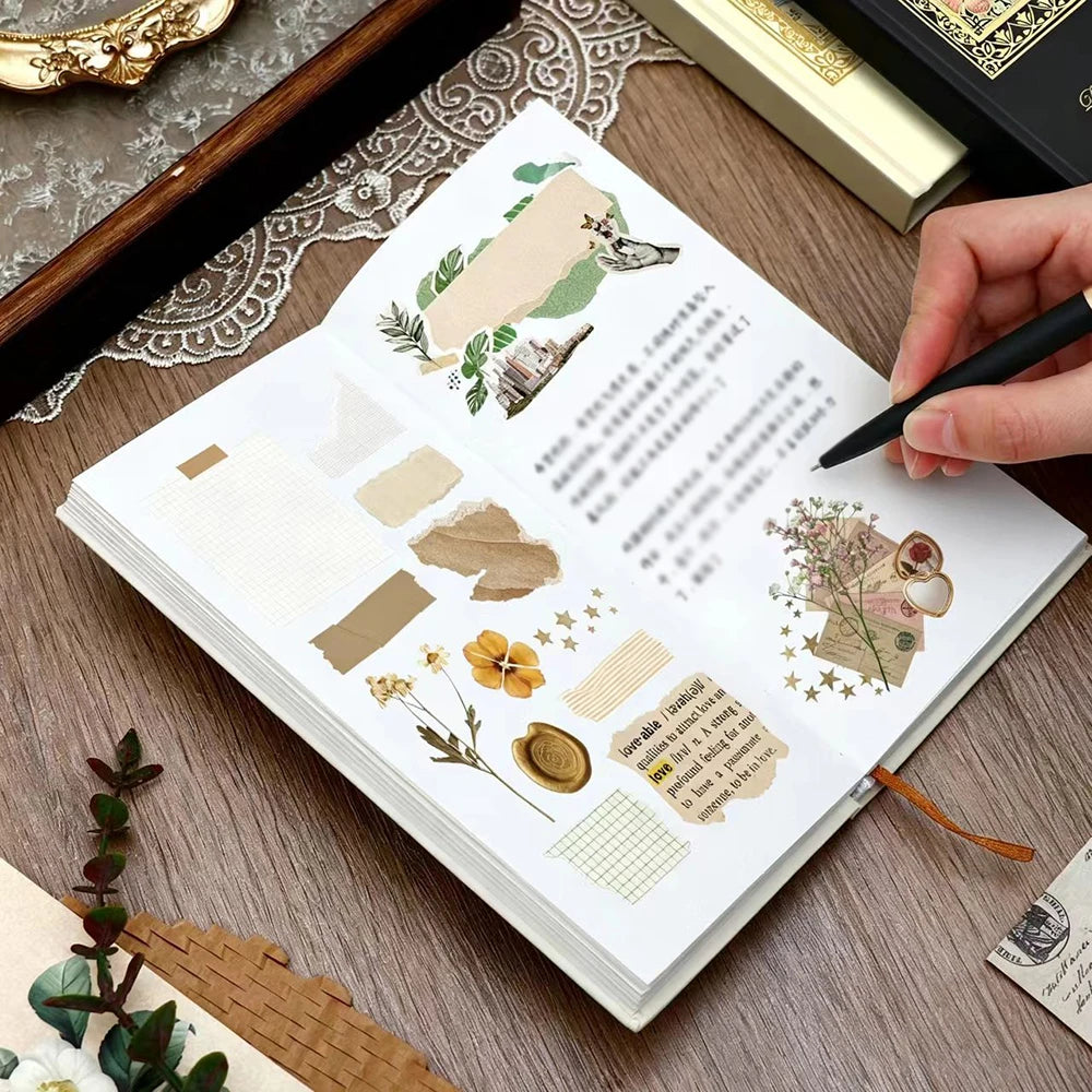 European Retro Notebook Exquisitely Illustrated Aesthetic Diary Thick