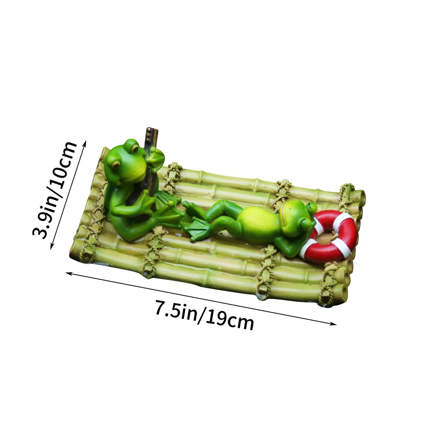 Resin Floating Frog Statue | Garden Pond & Home Decor Sculpture Garden Frog Sculpture Peaceful Pleasures Health and Wellness