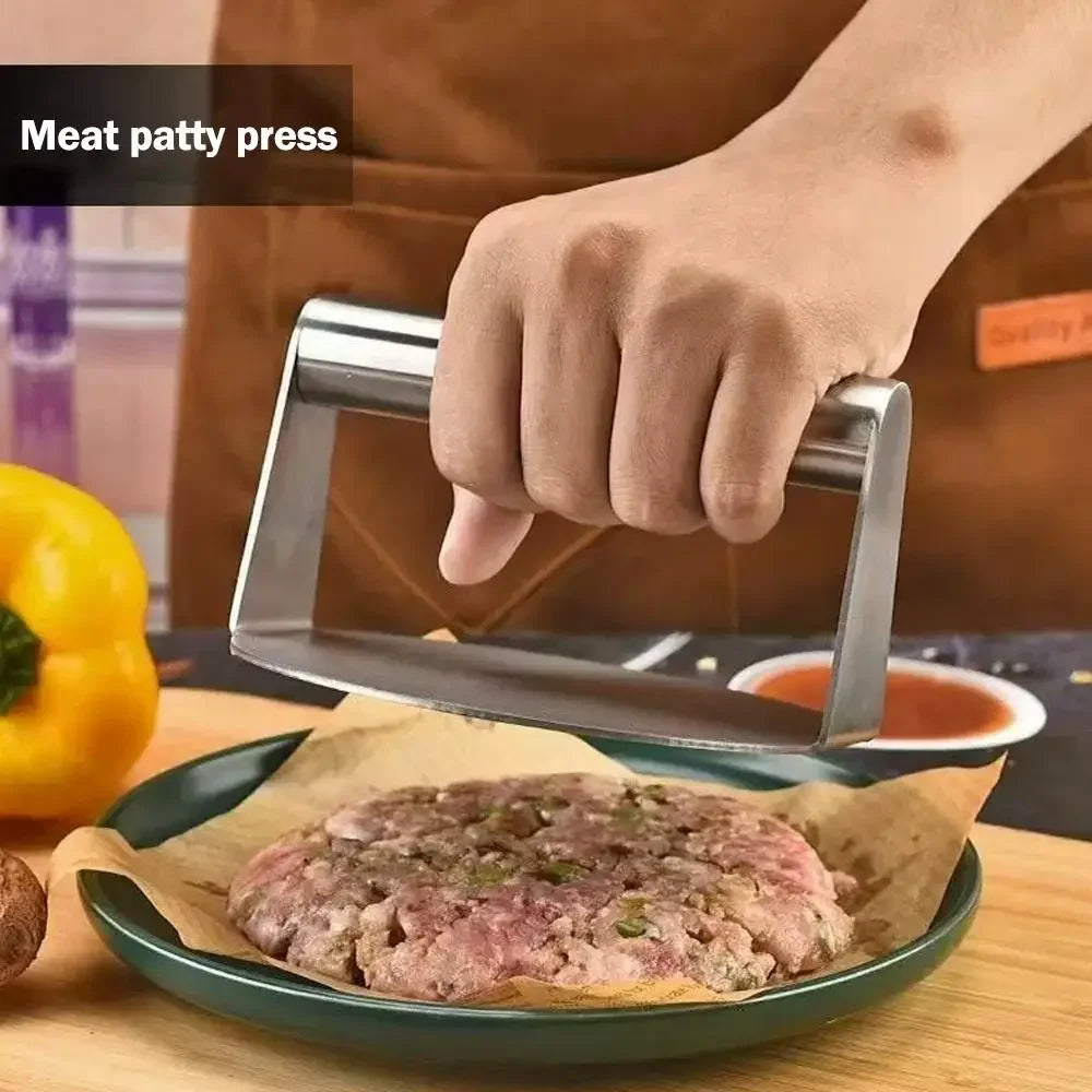 Hamburger Press Maker Stainless Steel Non-Stick Circular Square Burger Kitchen Tool Meat Press Peaceful Pleasures Health and Wellness
