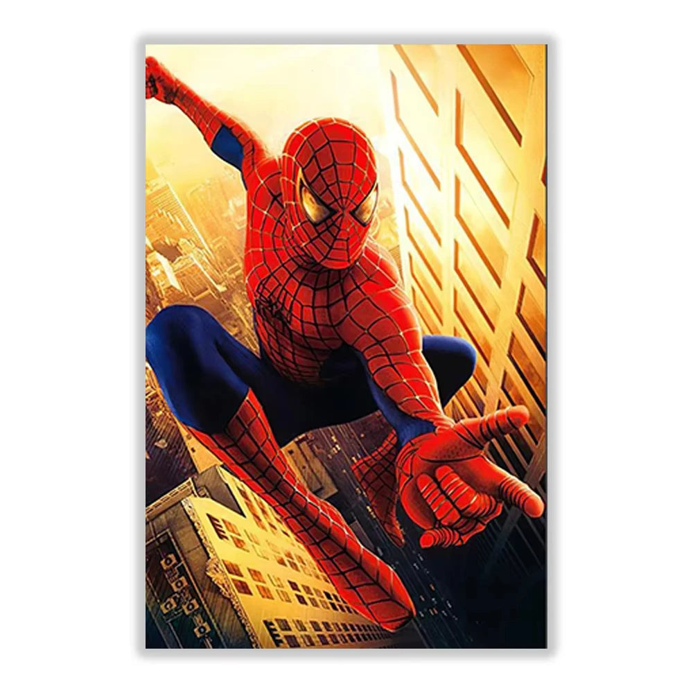 Marvel SpiderMan Canvas Painting Wall Art H Poster Superhero Movie Living Room Decoration Kids Room Peaceful Pleasures Health and Wellness 10-1PC 55x75cm