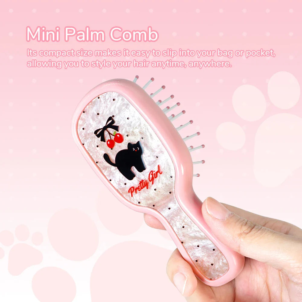 Cute Cartoon Hair Detangling Brush – Cushion Comb for Women