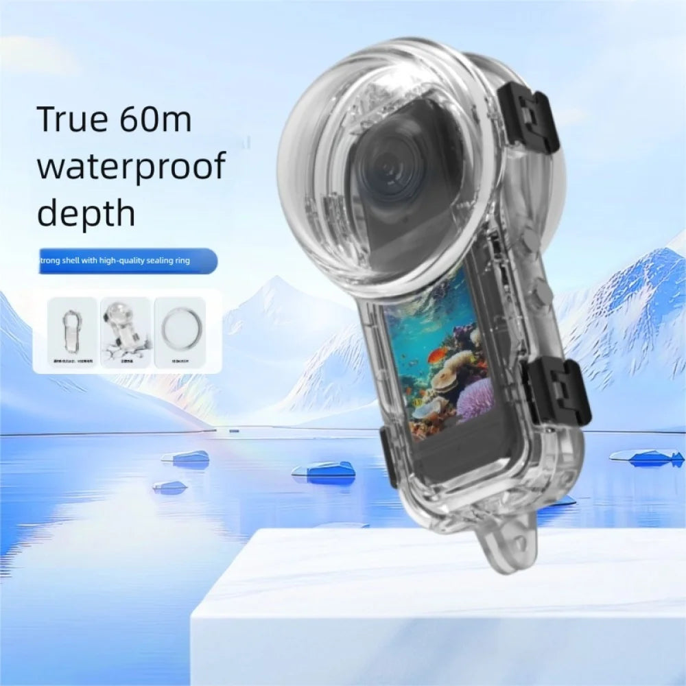 For Insta360 X5 Full Stealth Dive Case Waterproof Case Protective Case Waterproof 60 Meters Stainless Steel Waterproof Case Peaceful Pleasures Health and Wellness