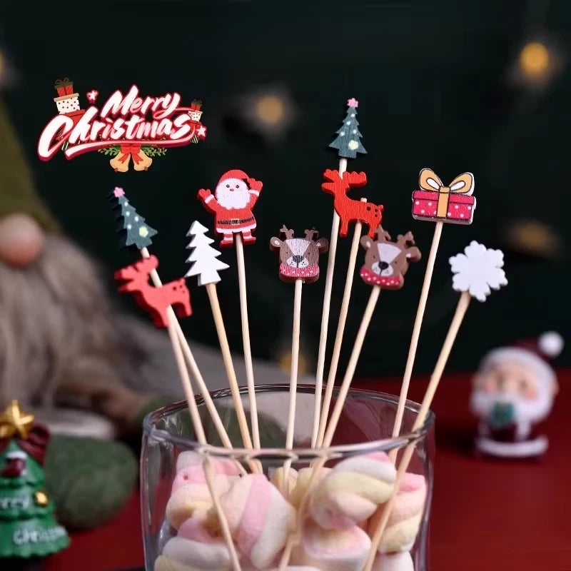 Christmas Toothpick Event Party Supplies Holiday Decorations