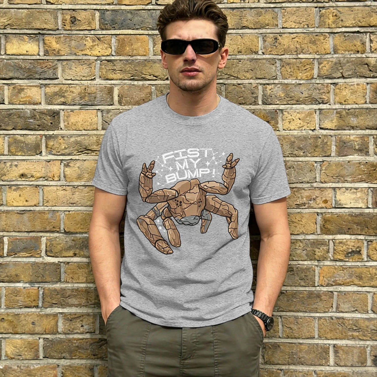 Casual Project Hail Mary 2026 T-Shirt for Men Round Neck Cotton T Shirt Fist My Bump Short Sleeve Tees Gift Tops Peaceful Pleasures Health and Wellness GRAY XXL