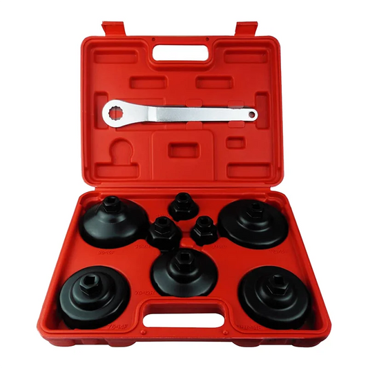 A36T-9Pc Oil Filter Cap Wrench Tool Kit Oil Filter Cap Socket Set Filter Housing 27Mm,32Mm,36Mm,74Mm,75.6Mm,76Mm,86Mm,93Mm Peaceful Pleasures Health and Wellness Black