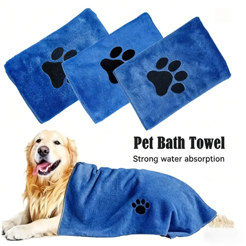 Quick-Drying Microfiber Dog Towel – Absorbent Pet Bath Towel