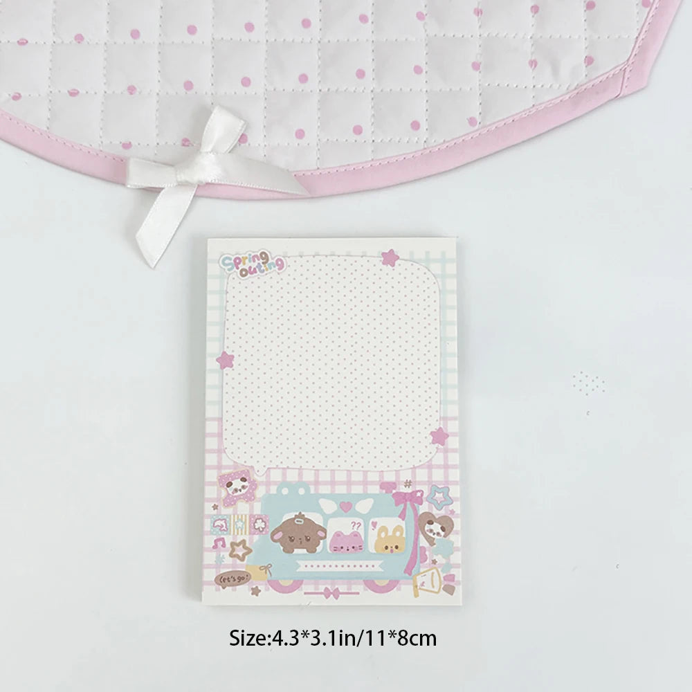 50 Sheets Cartoon Note Book Cute Non Sticky Message Notebook Student