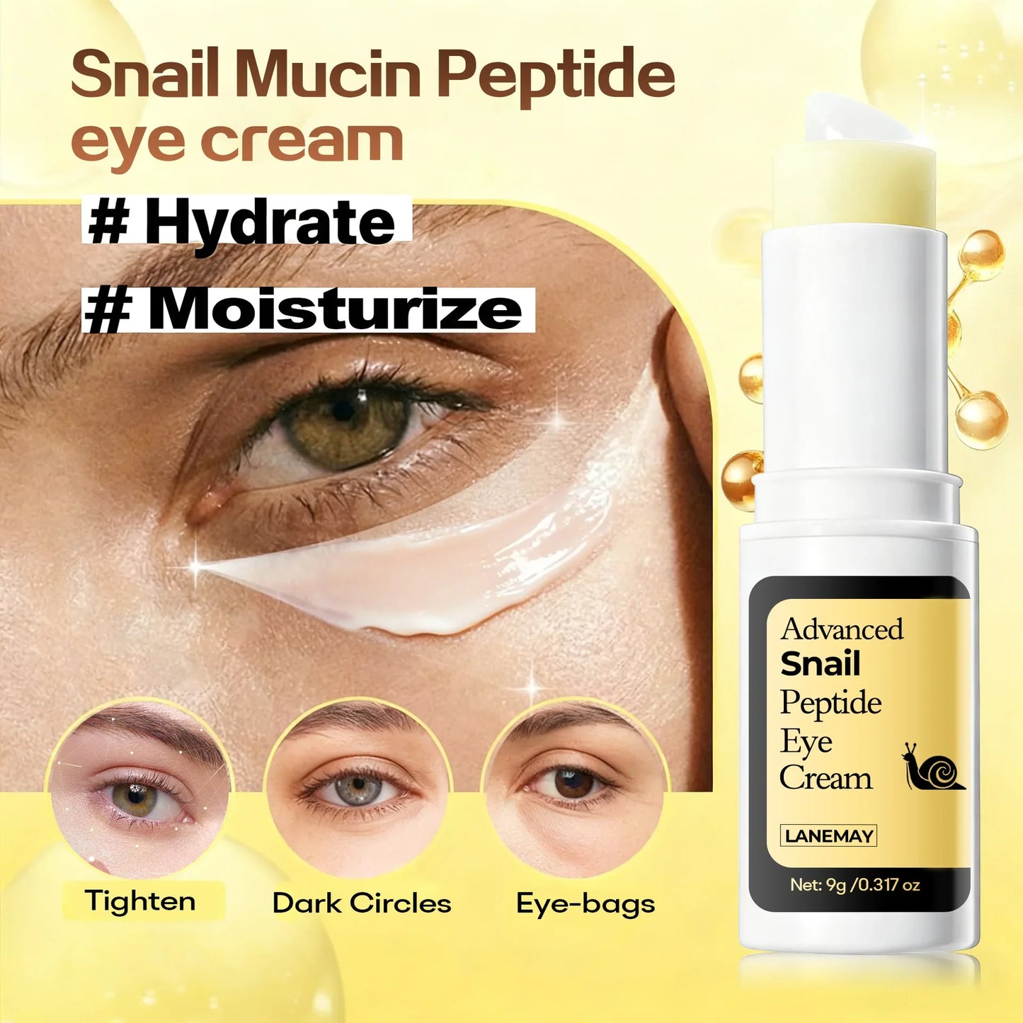 Lanemay Snail Eye Cream – Dark Circles & Puffiness