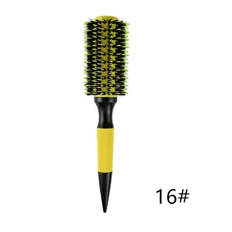 Wooden Round Boar Bristle Hair Brush | Ceramic Ionic Styling