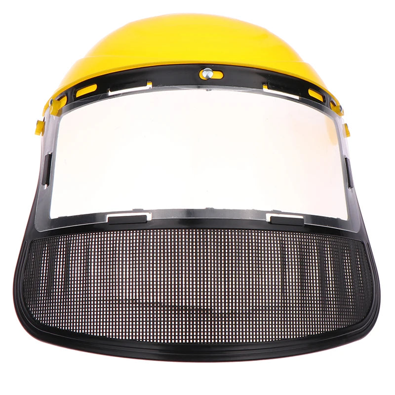 New Garden Grass Trimmer Safety Helmet Hat With Full Face Mesh Protective Mask For Logging Brush Cutter Forestry Protection Peaceful Pleasures Health and Wellness