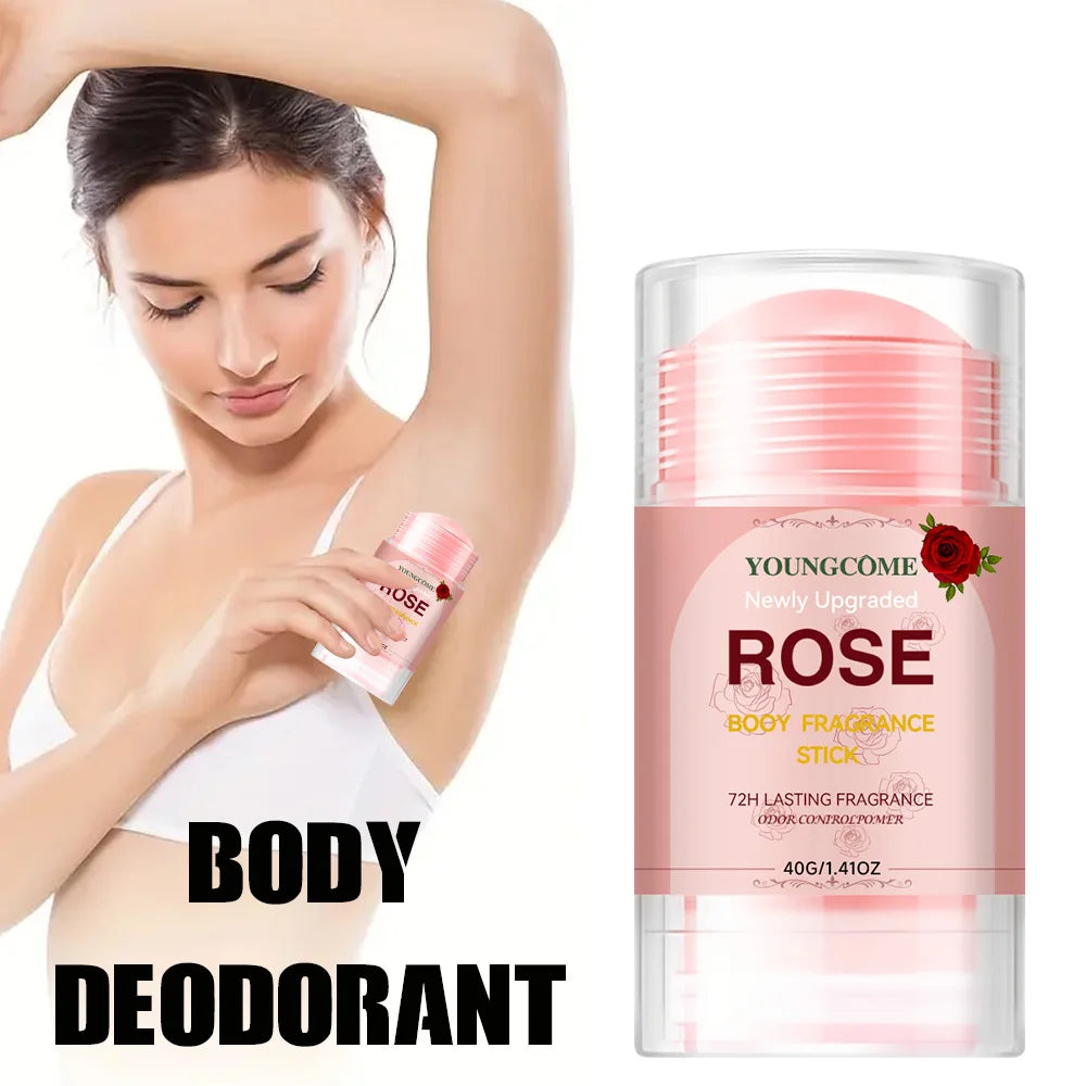 Newly Upgraded Rose Booy Fragrance Deodorant Stick 72 Hours Deodorant Anti Sweating Remove Armpit Odor Underarm Peaceful Pleasures Health and Wellness