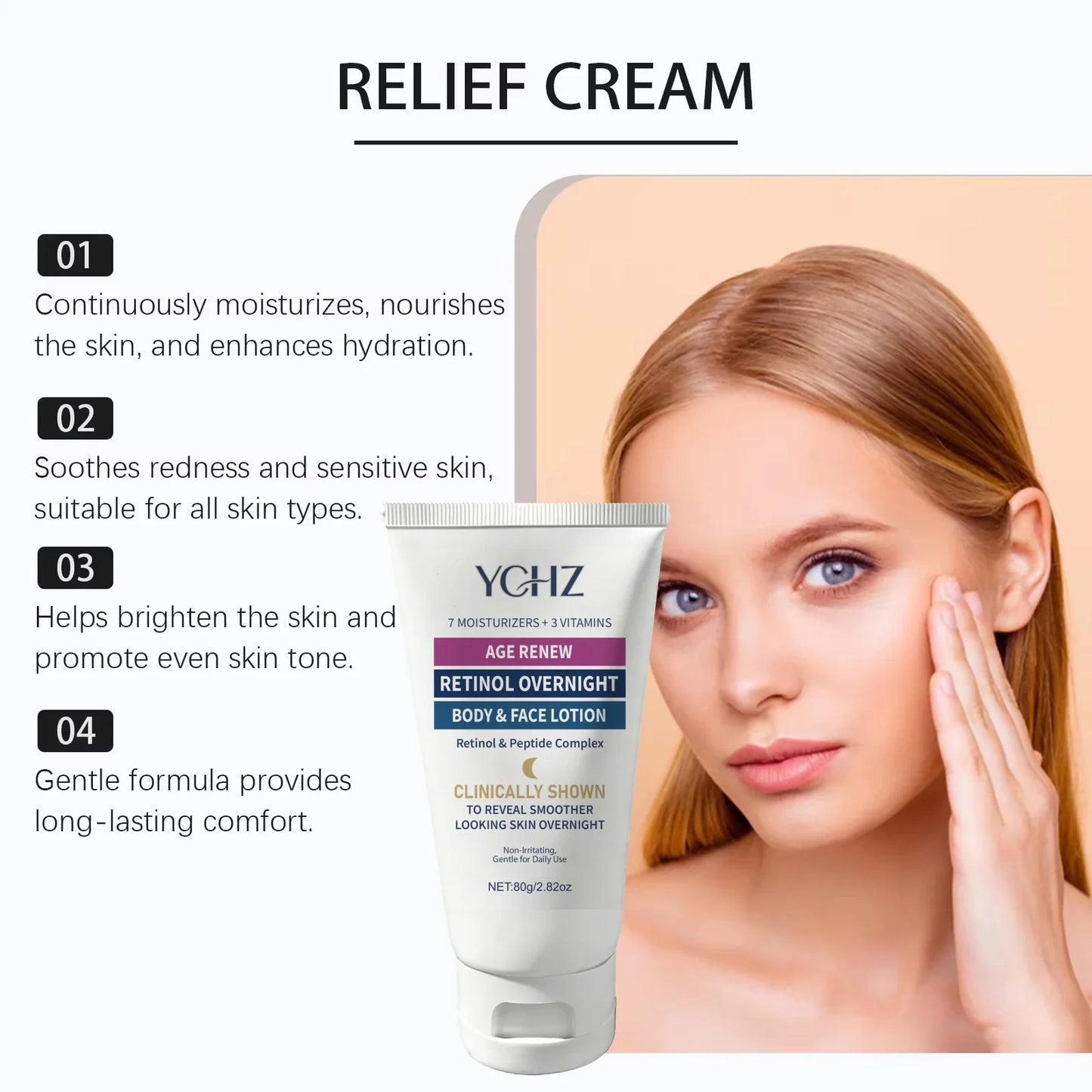Retinol Peptide Body Lotion – Hyaluronic Acid & Vitamin E