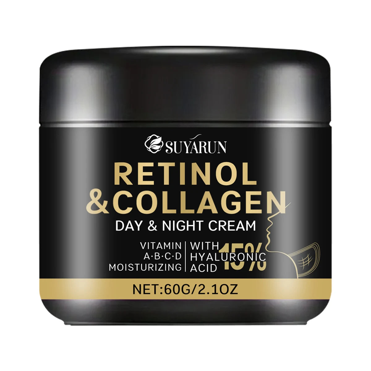 SUYARUN Retinol Collagen Neck Cream - Anti-Aging Firming Treatment for Wrinkles, Lifting Moisturizer (Organic, Unisex). Peaceful Pleasures Health and Wellness 60g