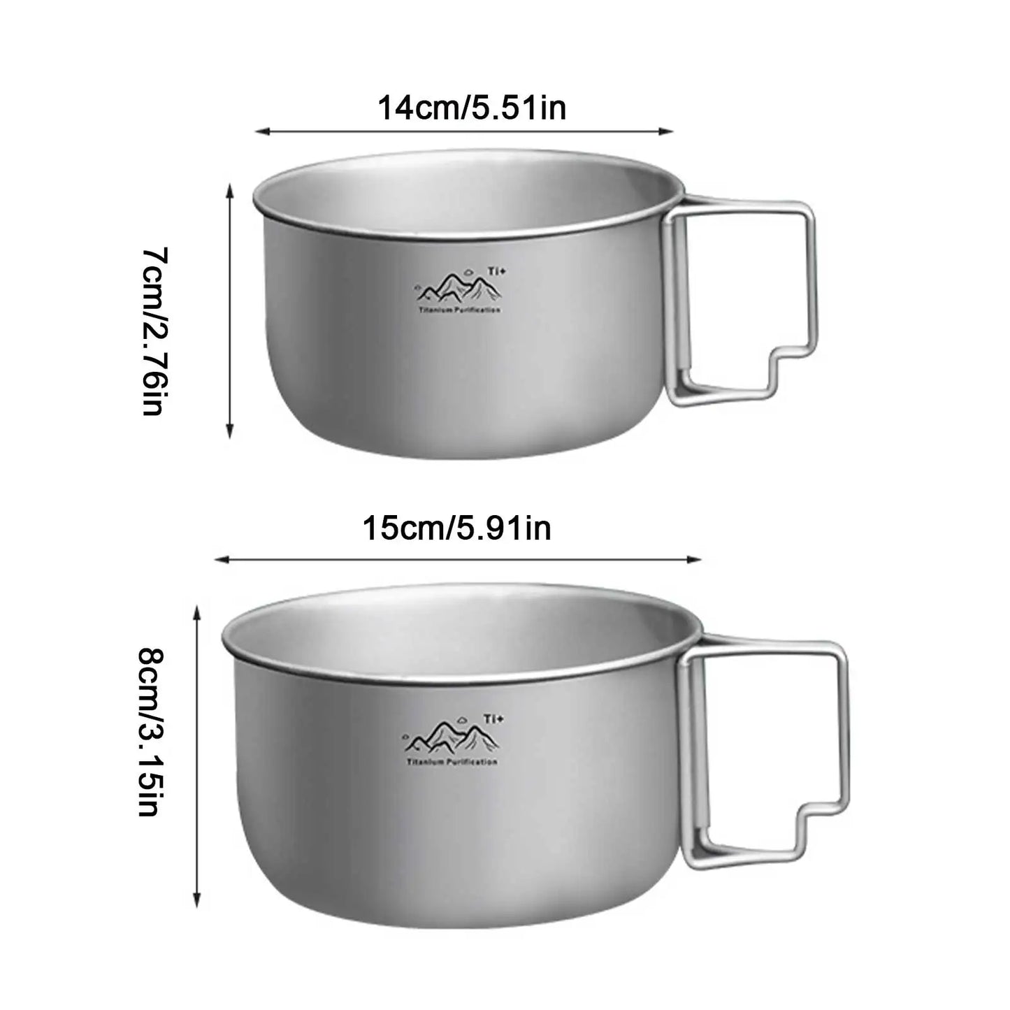 Titanium Foldable Camping Pot – Lightweight Collapsible Cookware