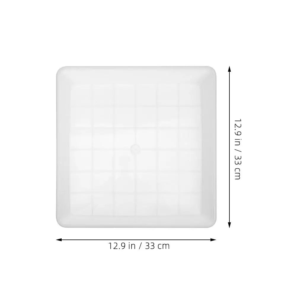 2Pcs 9.82 Inch Square Plastic Planter Saucer Thick Flower Pot Base Tray for Water Collection Drainage Outdoor Indoor Succulent Peaceful Pleasures Health and Wellness 33X33X4.5CM