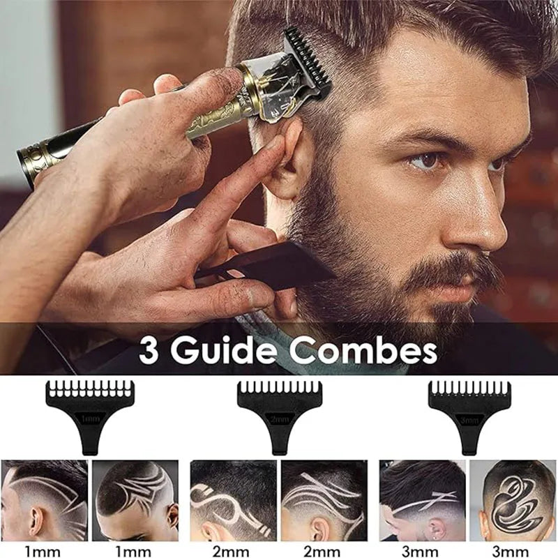 XMSJ T9 Men's Electric Hair Clipper & Beard Trimmer USB