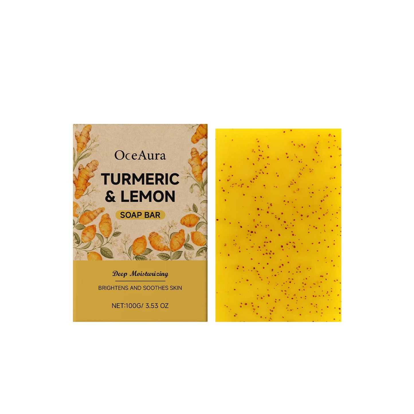 OceAura Turmeric Lemon Brightening Soap – Cleanse & Repair