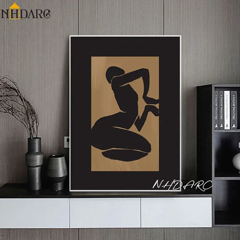 Scandinavian Minimalist Wall Art Modern Classic Vintage Wall Art Fashionable Woman Poster Print Home Bedroom Living Room Decor Peaceful Pleasures Health and Wellness