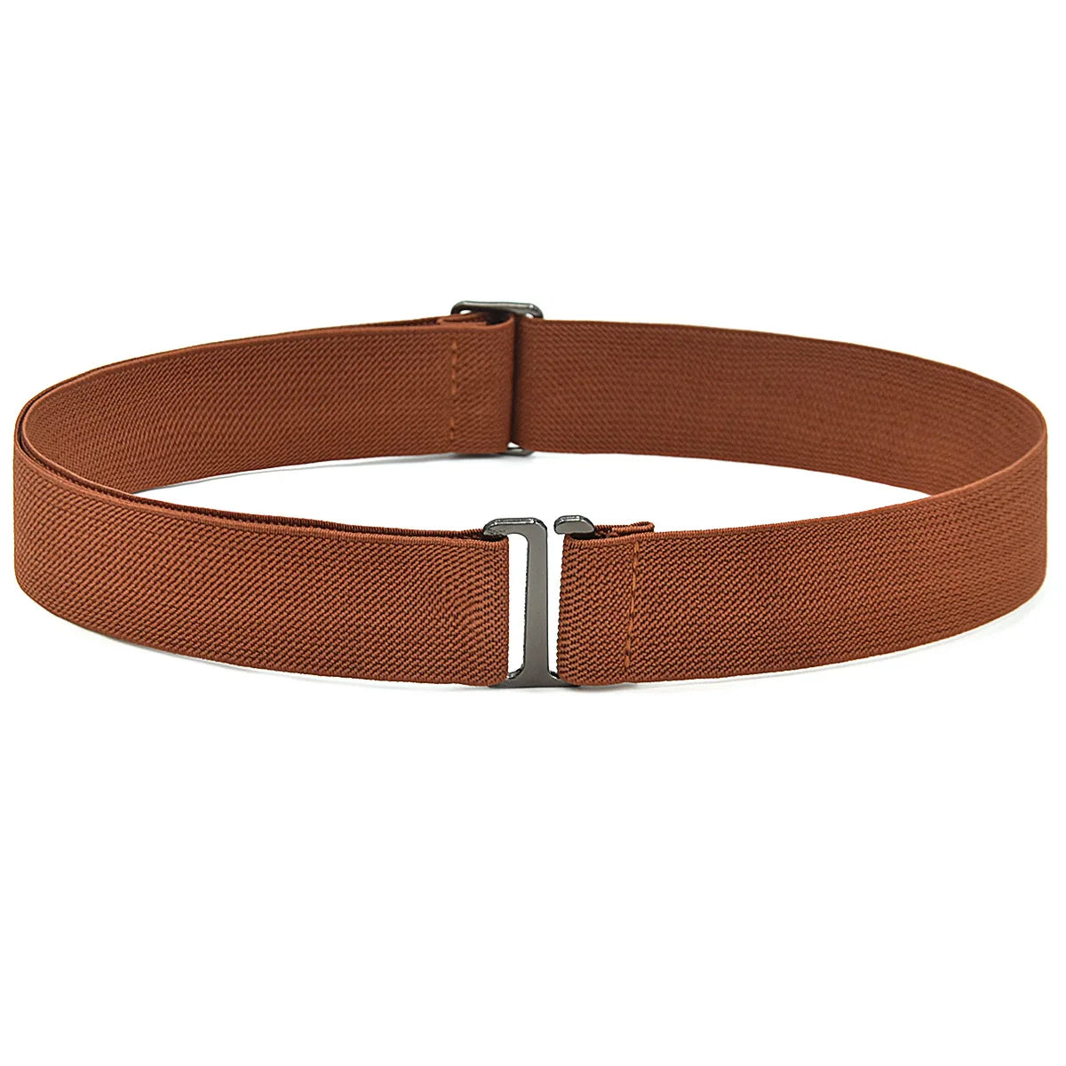 New Waistband Women Invisible Belt Buckle Nylon Comfortable Elastic Belt for Women Men Adjustable No Show Web Belt for Jeans Peaceful Pleasures Health and Wellness brown